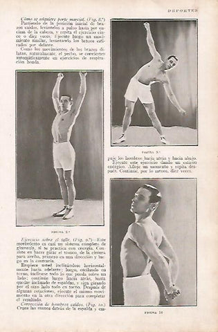 LAMINA BLANCO Y NEGRO 7888: Ejercicios de gimnasia masculina