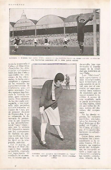 LAMINA BLANCO Y NEGRO 7890: Lili Alvarez practicando golf