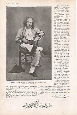 LAMINA BLANCO Y NEGRO 7897: Emilio Carratala en El Tio Caniyitas