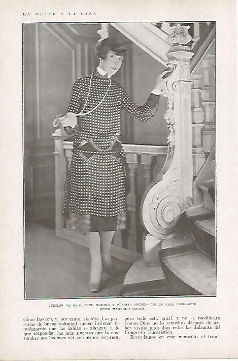 LAMINA BLANCO Y NEGRO 7899: Vestido de la Casa Georgette