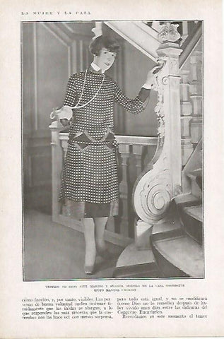LAMINA BLANCO Y NEGRO 7899: Vestido de la Casa Georgette