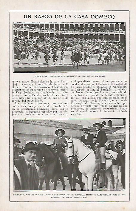 LAMINA BLANCO Y NEGRO 7902: Belmonte como rejoneador