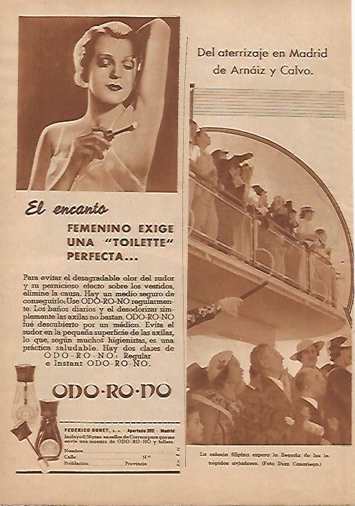 LAMINA BLANCO Y NEGRO 7914: Publicidad de Odo-ro-no