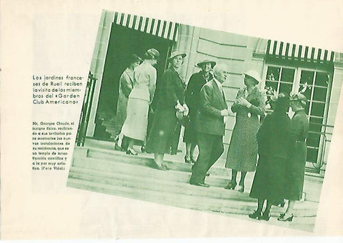 LAMINA BLANCO Y NEGRO 7916: Miembros del Garden Club Americano en Francia