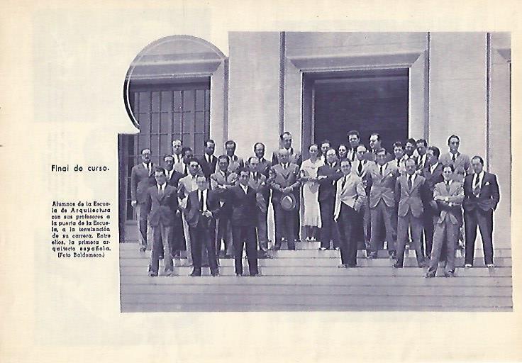 LAMINA BLANCO Y NEGRO 7921: Alumnos de la Escuela de Arquitectura 