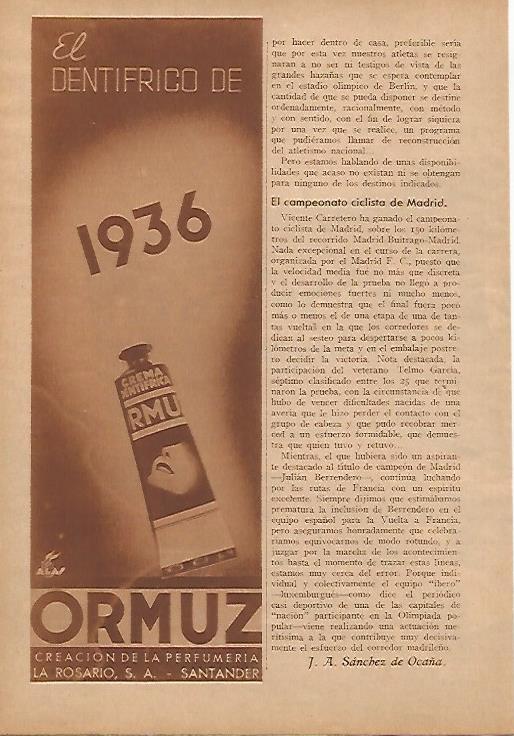 LAMINA BLANCO Y NEGRO 7925: Publicidad del dentifrico Ormuz