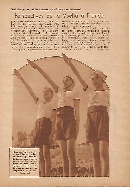 LAMINA BLANCO Y NEGRO 7926: Balillas italianos entrenandose en Milan