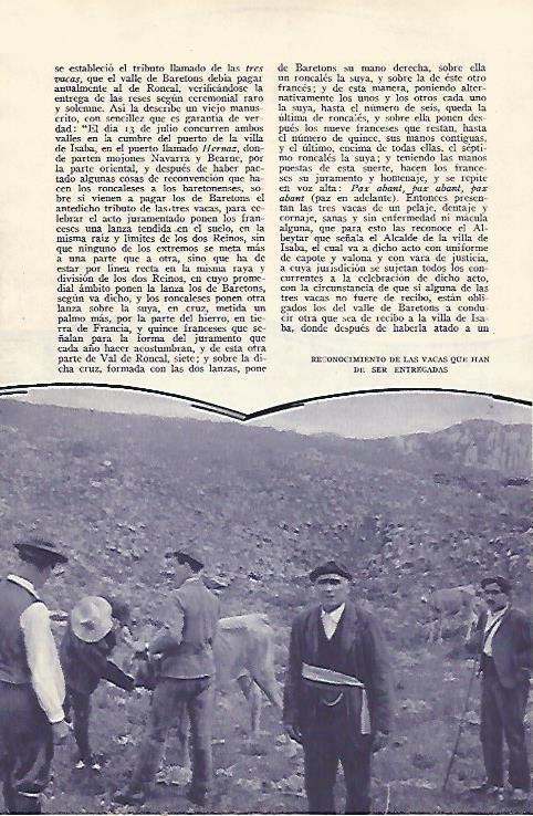 LAMINA BLANCO Y NEGRO 7943:  Tributo de las Tres Vacas en el valle de Baretons