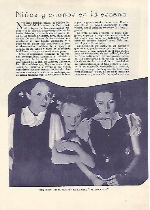 LAMINA BLANCO Y NEGRO 7951: Jany Holt en la obra Las Inocentes