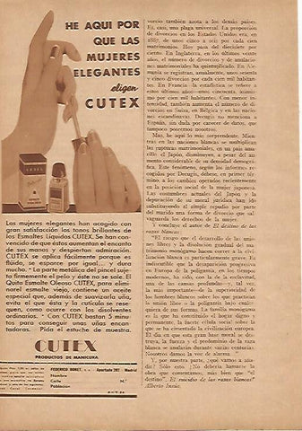 LAMINA BLANCO Y NEGRO 7970: Publicidad de Cutex