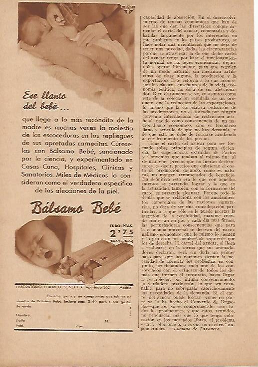 LAMINA BLANCO Y NEGRO 7971: Publicidad de Balsamo Bebe