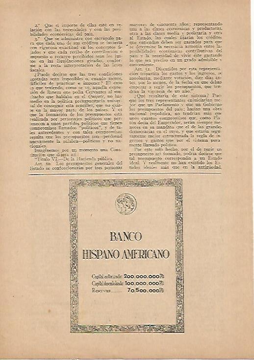 LAMINA BLANCO Y NEGRO 7972: Banco Hispano Americano