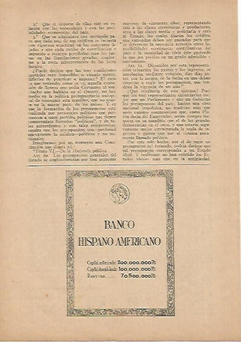 LAMINA BLANCO Y NEGRO 7972: Banco Hispano Americano
