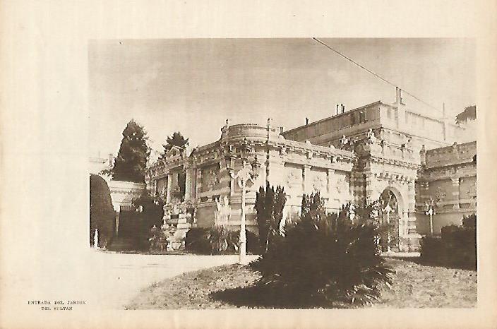 LAMINA BLANCO Y NEGRO 7980: Jardin del Sultan del Yildiz Kiosk en Estambul