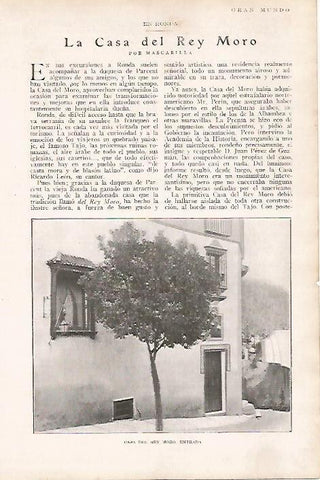LAMINA BLANCO Y NEGRO 7994: Casa del rey moro en Ronda