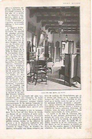 LAMINA BLANCO Y NEGRO 7995: Salon de la Casa del Rey Moro en Ronda