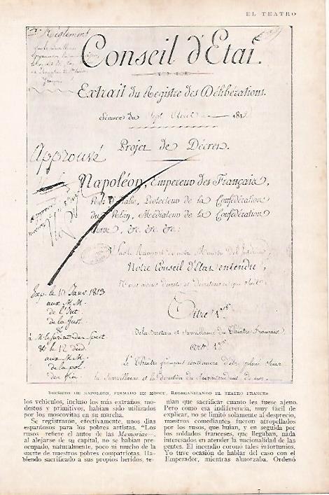 LAMINA BLANCO Y NEGRO 8003: Decreto de Napoleon