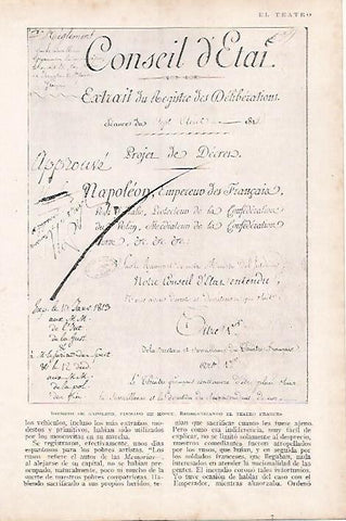 LAMINA BLANCO Y NEGRO 8003: Decreto de Napoleon
