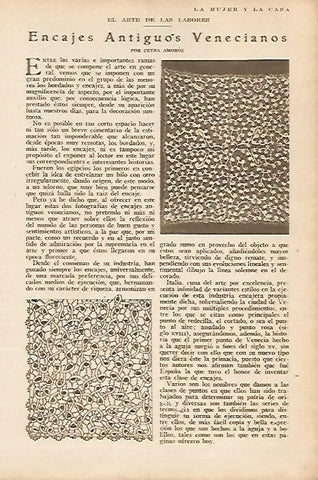 LAMINA BLANCO Y NEGRO 8010: Encajes antiguos Venecianos