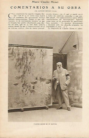 LAMINA BLANCO Y NEGRO 8012: Claudio Monet en su estudio