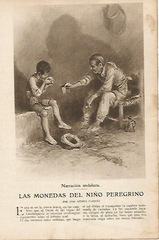 LAMINA BLANCO Y NEGRO 8014: Las monedas del niño peregrino