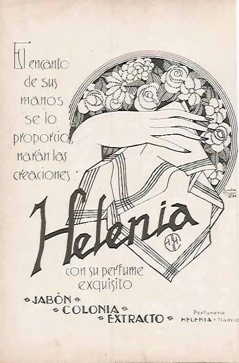LAMINA BLANCO Y NEGRO 8026: Publicidad de la perfumeria Helenia de Madrid