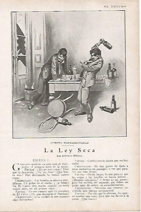 LAMINA BLANCO Y NEGRO 8027: La ley seca dibujo de Sidro