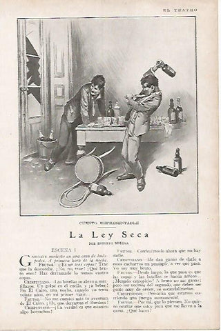 LAMINA BLANCO Y NEGRO 8027: La ley seca dibujo de Sidro