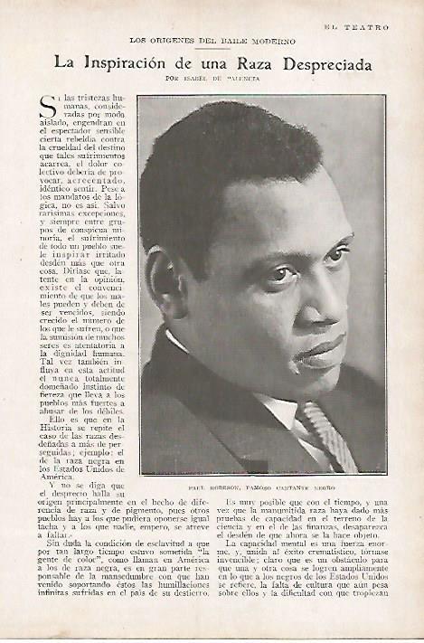 LAMINA BLANCO Y NEGRO 8028: Paul Robeson
