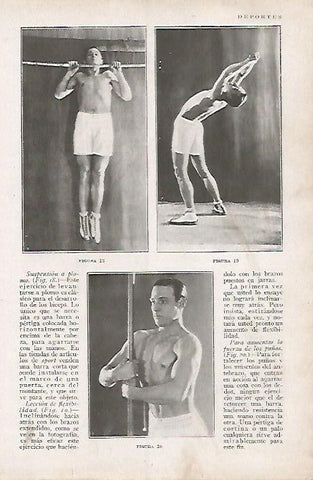 LAMINA BLANCO Y NEGRO 8034: Ejercicios de gimnasia por Rodofo Valentino