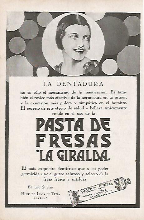 LAMINA BLANCO Y NEGRO 8036: Publicidad de pasta de fresas La Giralda