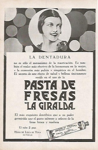 LAMINA BLANCO Y NEGRO 8036: Publicidad de pasta de fresas La Giralda