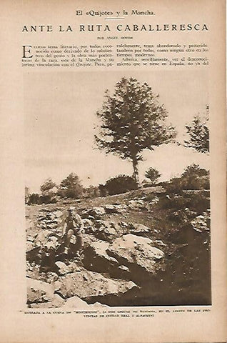 LAMINA BLANCO Y NEGRO 8051: Cueva de Montesinos cerca de Ruidera
