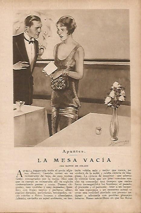 LAMINA BLANCO Y NEGRO 8055: La mesa vacia dibujo de Ramirez