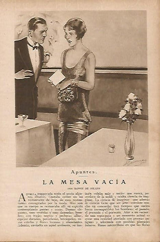 LAMINA BLANCO Y NEGRO 8055: La mesa vacia dibujo de Ramirez