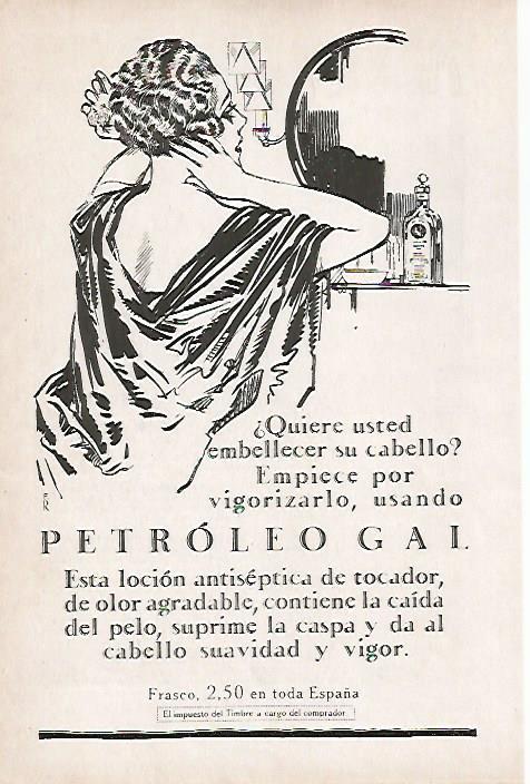 LAMINA BLANCO Y NEGRO 8076: Publicidad de Petroleo Gal