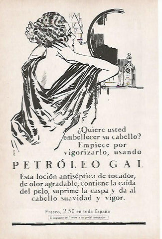 LAMINA BLANCO Y NEGRO 8076: Publicidad de Petroleo Gal
