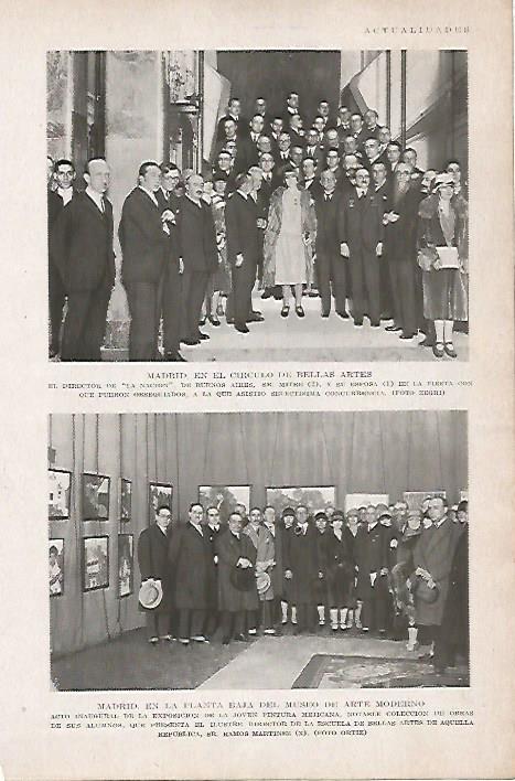 LAMINA BLANCO Y NEGRO 8078: Acto en el Circulo de Bellas Artes de Madrid