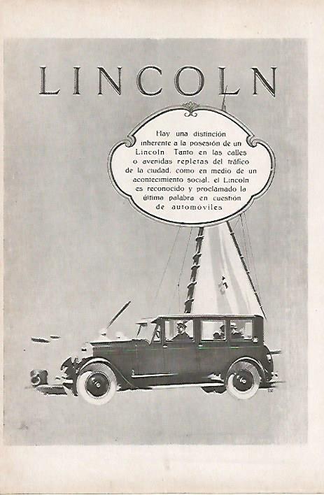 LAMINA BLANCO Y NEGRO 8084: Publicidad de Lincoln
