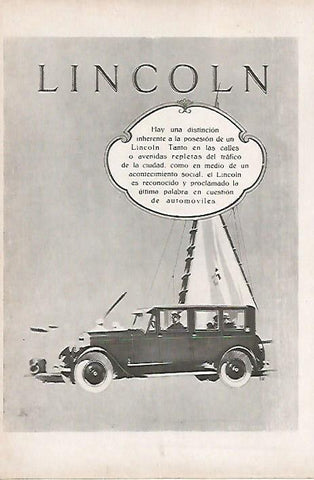 LAMINA BLANCO Y NEGRO 8084: Publicidad de Lincoln