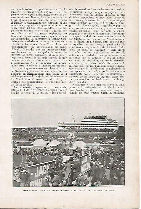 LAMINA BLANCO Y NEGRO 8087: Bookmakers en Epsom