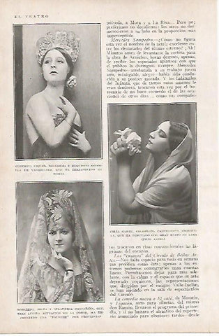 LAMINA BLANCO Y NEGRO 8091: Conchita Piquer Celia Gamez y Rosaleda