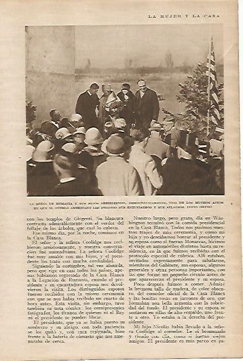 LAMINA BLANCO Y NEGRO 8101: La reina de Rumania y sus hijos en Estados Unidos