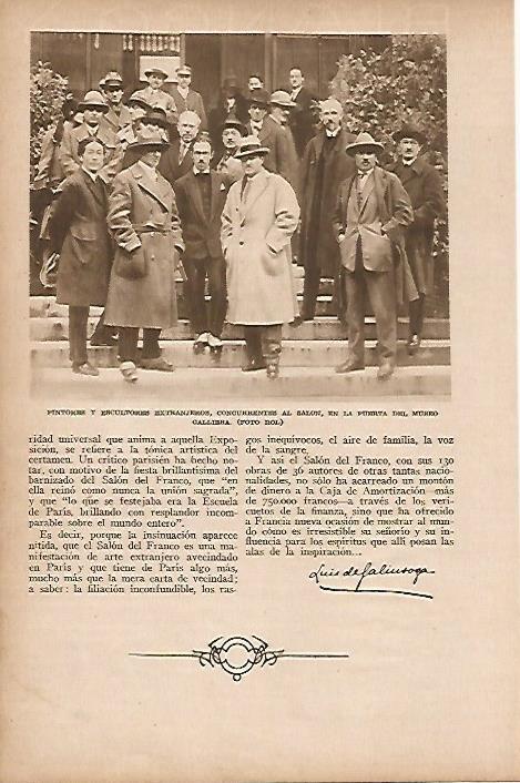 LAMINA BLANCO Y NEGRO 8118: Artistas en el Museo de Galliera