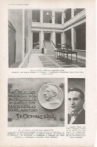 LAMINA BLANCO Y NEGRO 8124: Edificio de Correos de Santander