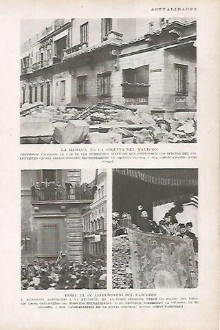 LAMINA BLANCO Y NEGRO 8125: Malecon de LA Habana y Aniversario del Fascismo en Roma