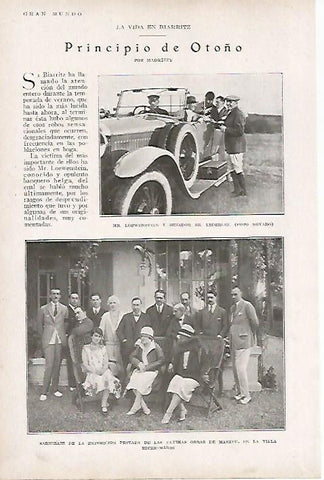 LAMINA BLANCO Y NEGRO 8129: Exposicion de Maeztu en la Villa Etche-Marie
