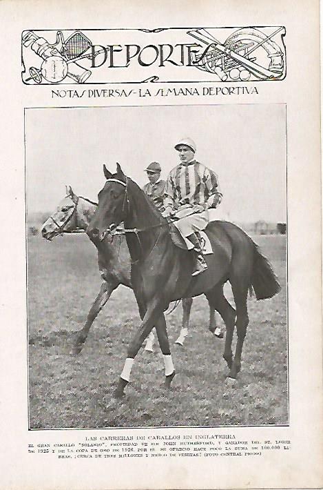 LAMINA BLANCO Y NEGRO 8131: Carreras de caballos en Inglaterra