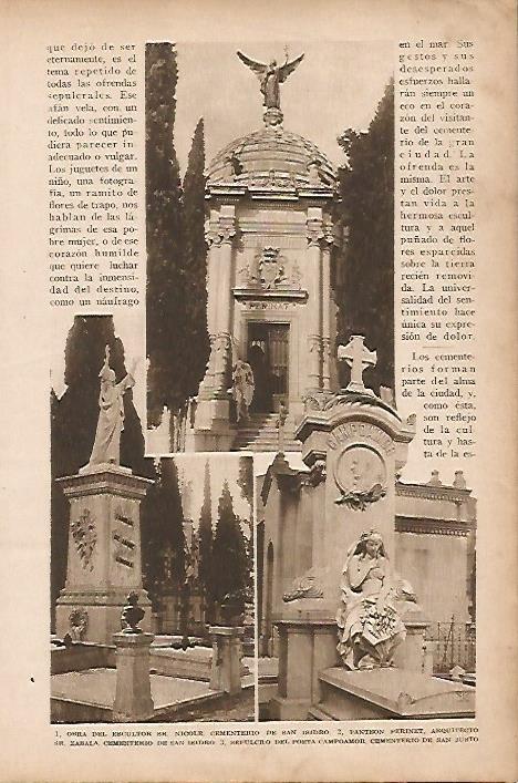 LAMINA BLANCO Y NEGRO 8151: Mausoleos del Cementerio de San Isidro