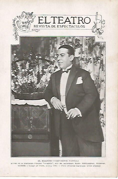 LAMINA BLANCO Y NEGRO 8178: El compositor Padilla